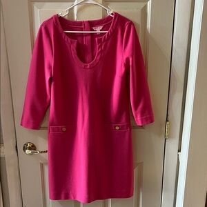 Lilly Pulitzer Bright Pink Scoop Neck Shift Dress